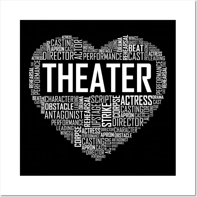 Love Theater Heart Wall Art by LetsBeginDesigns